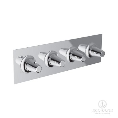 CISAL Vita Смеситель термостатический горизонтальный встраиваемый для душа 3-х функциональный, цвет: хром