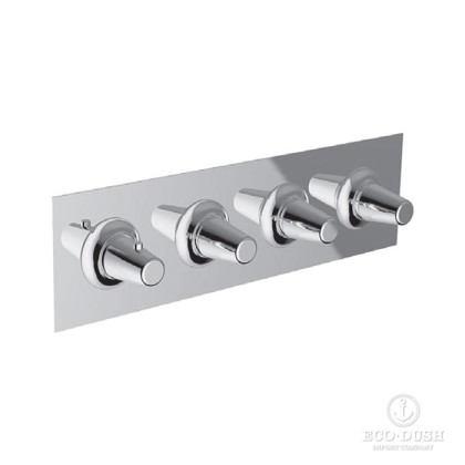 CISAL Vita Смеситель термостатический горизонтальный встраиваемый для душа 3-х функциональный, цвет: хром