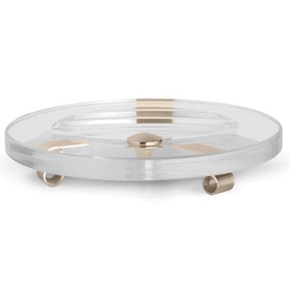 Bertocci Cinquecento Мыльница настольная, цвет: прозрачное стекло/nichel mat