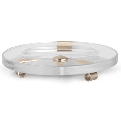 Bertocci Cinquecento Мыльница настольная, цвет: прозрачное стекло/nichel mat