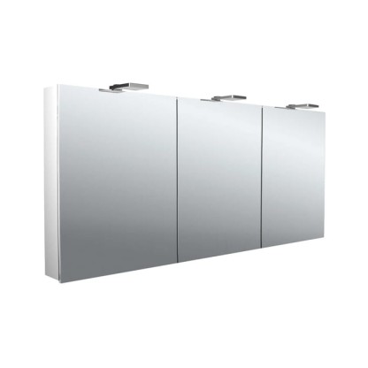 Emco Flat II Зеркальный шкаф 160см., с подсветкой LED-Leuchte, навесная модель, с подсв. для раковины, 3 дверки