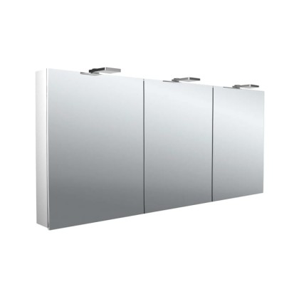Emco Flat II Зеркальный шкаф 160см., с подсветкой LED-Leuchte, навесная модель, с подсв. для раковины, 3 дверки