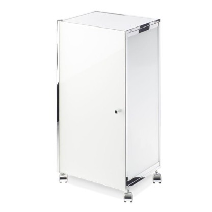 Decor Walther RW 1 Шкафчик передвижной 38x30x80см, стекло белое, напольный, цвет: хром