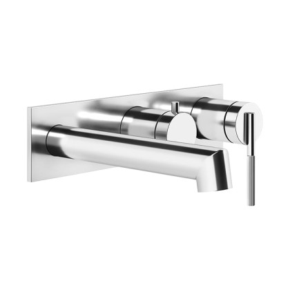 Gessi Ingranaggio Встраиваемый однорычажный смеситель на 2 выхода с перекл. и изливом, внешняя часть, цвет: хром