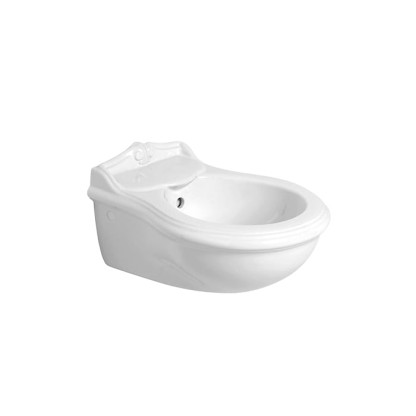 Azzurra Jubilaeum Биде подвесное 55x40xH30 см, с 1 отв. под смеситель, с быстрым креплением для универсального кронштейна, цвет: Bianco lucido