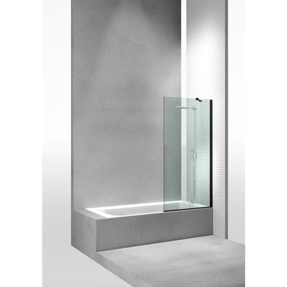 VismaraVetro Шторка на ванну FB, размер 70-71,5см, высота 150Нсм, стекло Transparent 04, профиль Matt Black 09, кронштейн Q, TPA