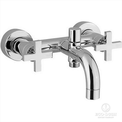 CISAL Barcelona Quad Смеситель двухвентильный настенный для ванны/душа, цвет: хром