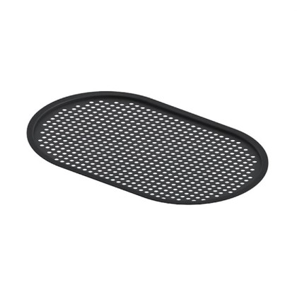 Artceram Fuori Scala Полка сетчатая, овальная, для консоли ACA055, цвет: черный матовый