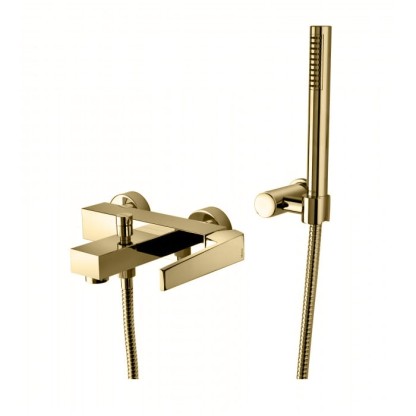 Bongio Stelth Смеситель для ванны, 3 отв., цвет: золото