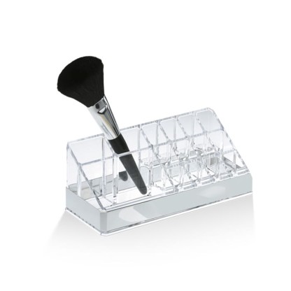 Decor Walther DW 409 Органайзер универсальный для косметики 22.5x9x9см, акрил, настольный, цвет: хром