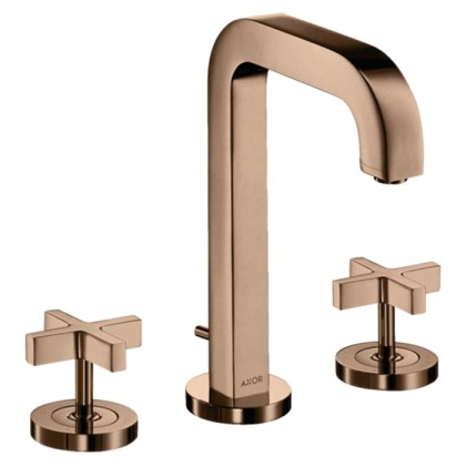 Axor Citterio Смеситель для раковины 170, на 3 отв., с донным клапаном, цвет: полированное красное золото