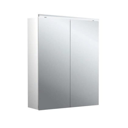 Emco Pure II Зеркальный шкаф 60см., с подсветкой  Classicleuchte, навесная модель, с подсв. для раковины, 2 дверка