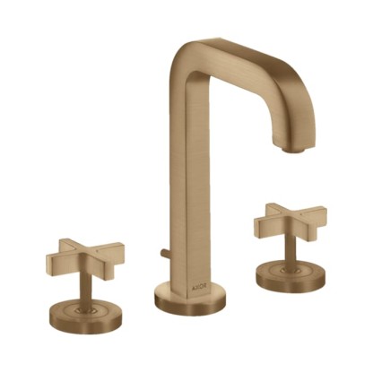 Axor Citterio Смеситель для раковины 170, на 3 отв., с донным клапаном, цвет: шлифованная бронза