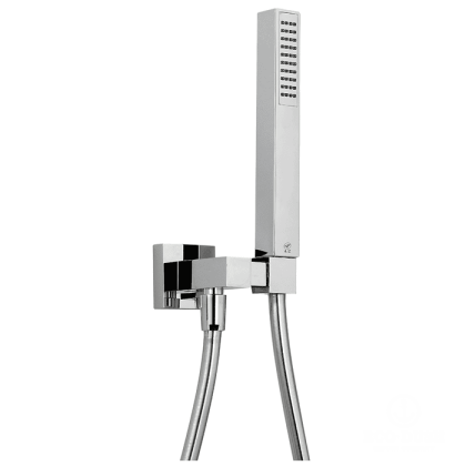 CISAL Shower Душевой гарнитур:ручная лейка,шланг 150 см,держатель настенный для лейки, цвет: хром