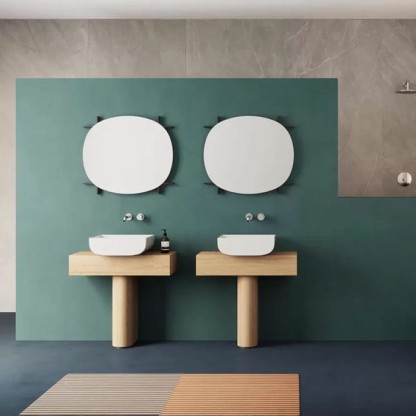 Azzurra Charlotte База под раковину напольная 80x39x74 см, с вырезом для раковины, цвет: Rovere (дуб)