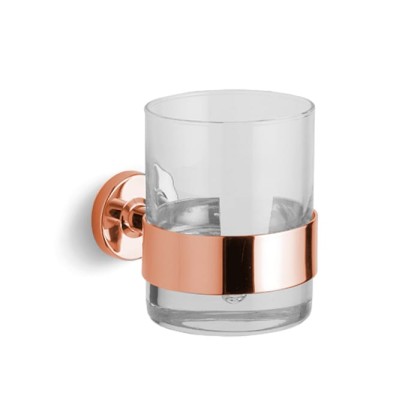 Bertocci Cinquecento Стакан подвесной, цвет: прозрачное стекло/розовое золото
