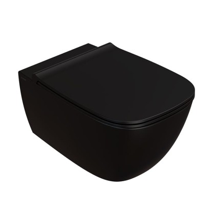 Globo Genesis Унитаз 55х36см., подвесной, безободковый, цвет: черный матовый
