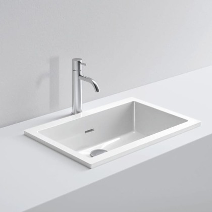 NOORTH milldue edition Раковина 57х37х13 см, без отв., полувстраиваемая,  цвет: белый