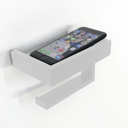 3SC SK Держатель тб с полочкой, цвет: белый матовый