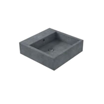 Globo Le Pietre Раковина 50х50х14 см, без отв., накладная, цвет: серый туф