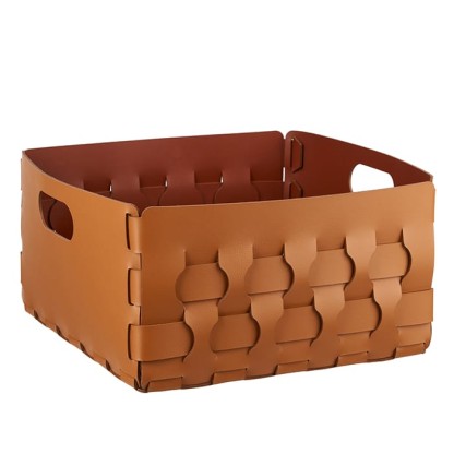 ADJ Корзинка Dubai, 35x35xH20 см., цвет: коньяк/бордо