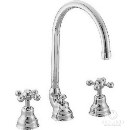 CISAL Arcana Ceramic Смеситель для раковины на 3 отверстия, с донным клапаном, цвет: хром