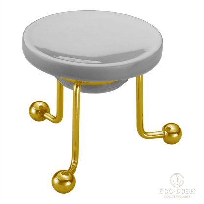 CISAL Arcana Мыльница настольная керамическая, цвет: белый/золото