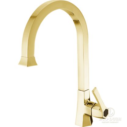 CISAL Cherie Смеситель однорычажный для раковины на 1 отверстие без донного клапана, цвет: золото /черный матовый