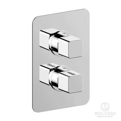 Cisal Cubic Смеситель для ванны, термостатический, с переключателем на 1-2-3 потока, цвет: хром