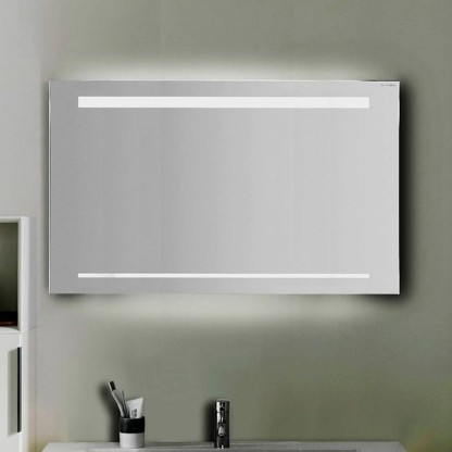 Burgbad Зеркало с подсветкой 90х64х2.5см , сенсорный выкл.с регулировкой силы света, IP24, корпус алюминий