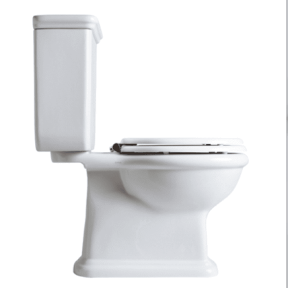 SIMAS Lante Унитаз моноблок 70.5х38.5см, с вертикальным сливом с бачком с боковой ручкой смыва, фурнитура бронза, цвет белый