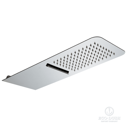 HUBER Lynox Верхний душ 500х200мм с каскадом, для настенного крепления, нержавеющая сталь