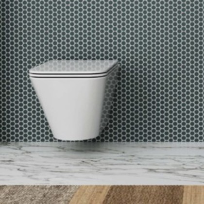 Azzurra Build Унитаз подвесной 55х36х32см., цвет: белый