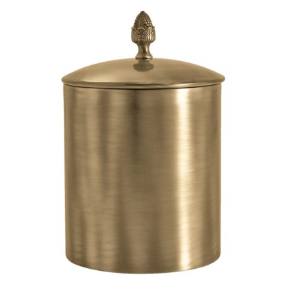 TW SSS6501, ведро с крышкой диаметр 22 x h29см, материал латунь, напольное, цвет: бронза