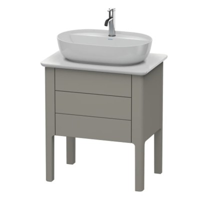Duravit Luv База напольная 68.8x45х74.3см, с 1 выдв. ящиками, каменой столешницей и раковиной, цвет: каменно-серый шелковисто-матовый
