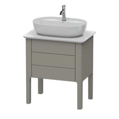 Duravit Luv База напольная 68.8x45х74.3см, с 1 выдв. ящиками, каменой столешницей и раковиной, цвет: каменно-серый шелковисто-матовый