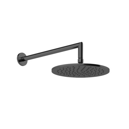 GESSI Верхний душ ?250 мм., с настенным держателем 348 мм., цвет Black Metal Brushed PVD
