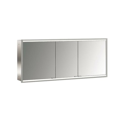 Emco Зеркальный шкаф 160.4х72.7см., встраиваемый, 3 двери, с LED подсветкой, задние стенки зеркальные