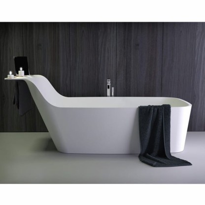 KNIEF Pride Ванна отдельностоящая 192x85x78/50см 39х51,5 см со сливом, цвет: белый матовый