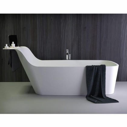 KNIEF Pride Ванна отдельностоящая 192x85x78/50см 39х51,5 см со сливом, цвет: белый матовый