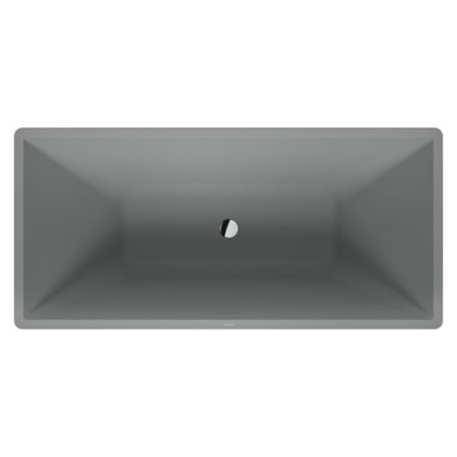 Duravit Vitrium Ванна отдельностоящая 160x75см, с ножками, с2 наклонами для спины, прямоугольная, цвет: светло-серый матовый