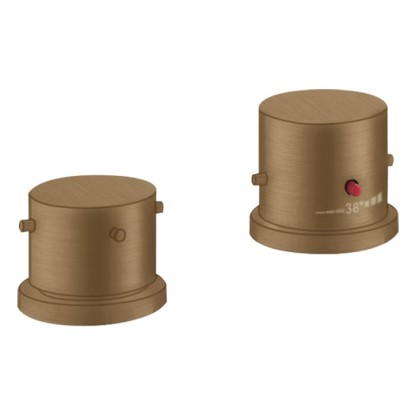 Axor Starck Смеситель на борт ванны, на 2 отв., термостатический, цвет: шлифованная бронза