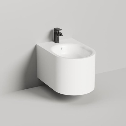 Salini Gemelli Биде подвесное 53х41х36см, материал S-Stone, цвет: белый матовый