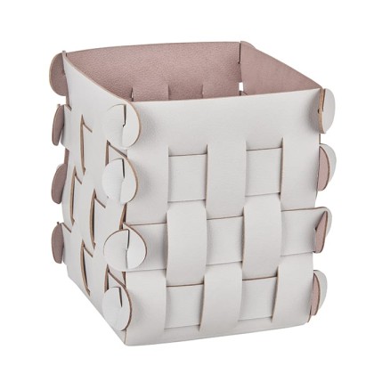 ADJ Корзинка Shlesser, 13x13xH17 см., цвет: устричный/пепельная роза