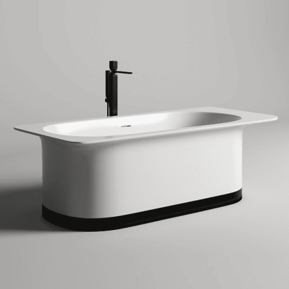 Salini Ninfea Ванна отдельностоящая 180х82х57.5cм,  донный клапан, сифон, слив-перелив, S-stone, цвет: белый матовый