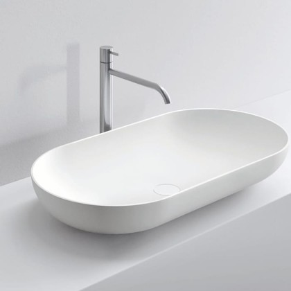 NOORTH milldue edition Раковина 81х42х13 см, без отв., накладная, цвет: белый