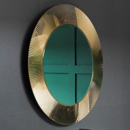 Laufen Kartell Зеркало круглое d=78см, настенное, без подсветки, цвет: золотой