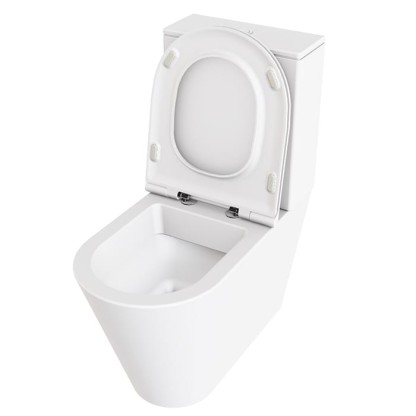 Azzurra Forma Унитаз моноблок, 68х37х83,5см, безободковый, цвет: белый