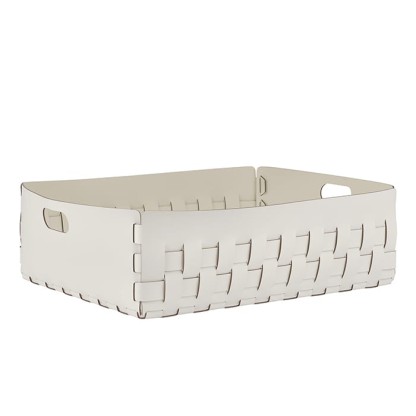 ADJ Корзинка Bottega, 60x50xH20 см., цвет: белый/панна котта