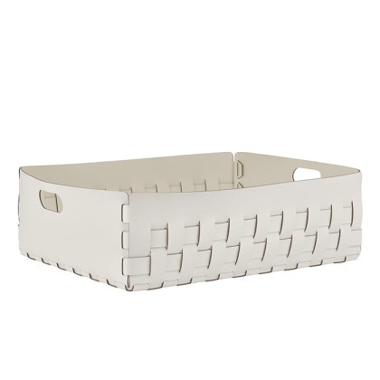 ADJ Корзинка Bottega, 60x50xH20 см., цвет: белый/панна котта